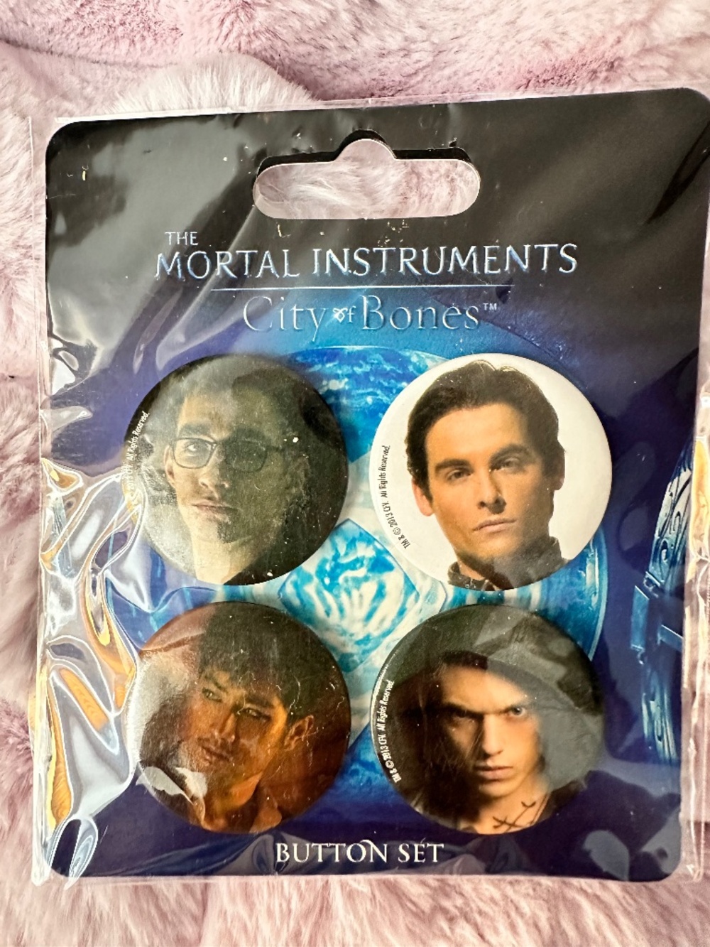 SEALED The Mortal Instruments City of Bones $ Button SET Jace Alec Simon Magnus